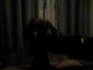 woman pvc arpon handjob